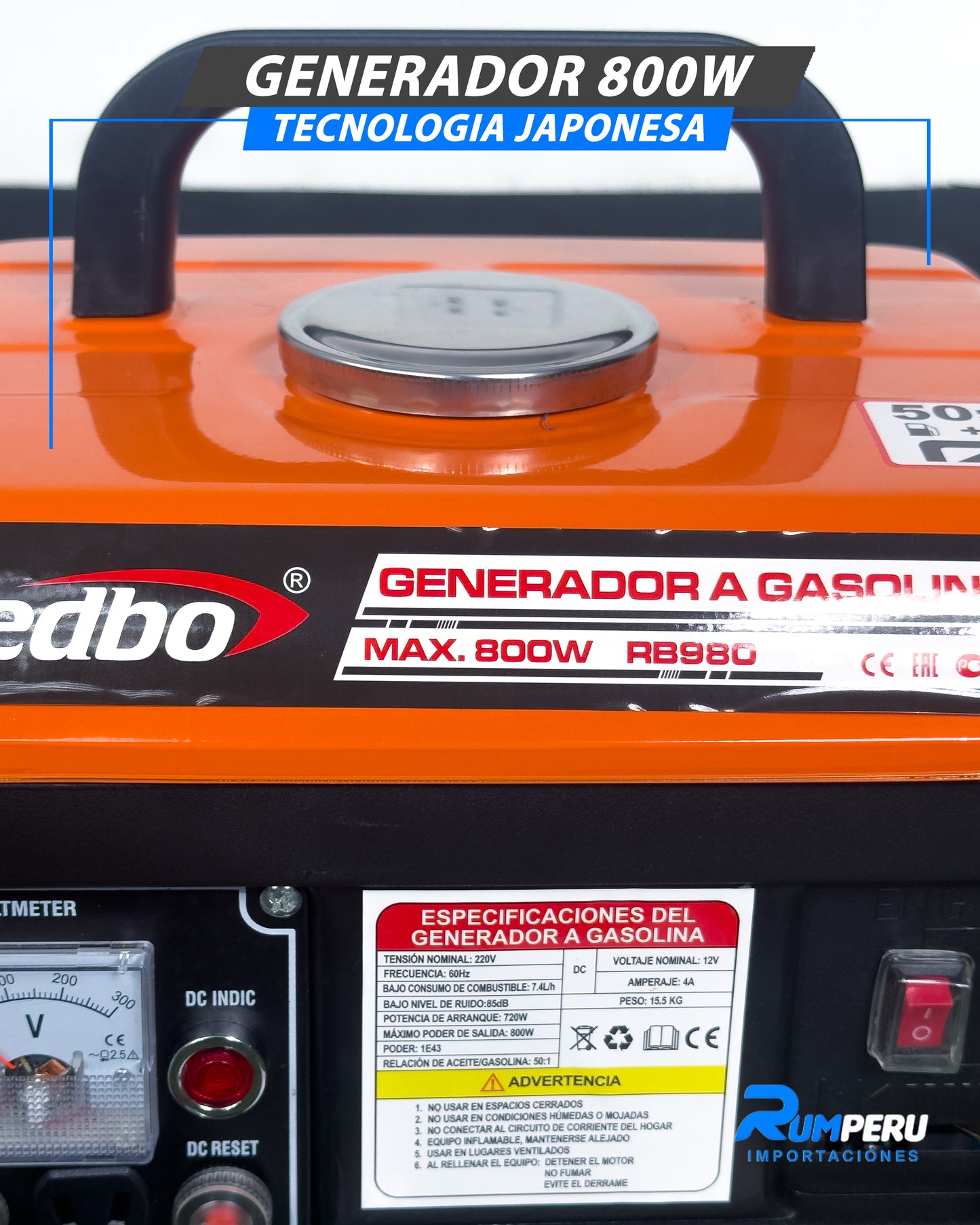 Generador 800W (Tecnología Japonesa)