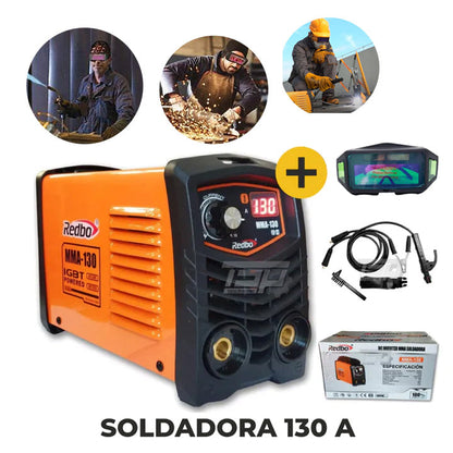 Soldadora Inversora 130A REDBO MMA-130 + Lentes