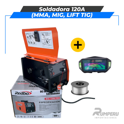 Soldadora Multiproceso 120 Amperios (MMA, MIG , LIFT TIG)