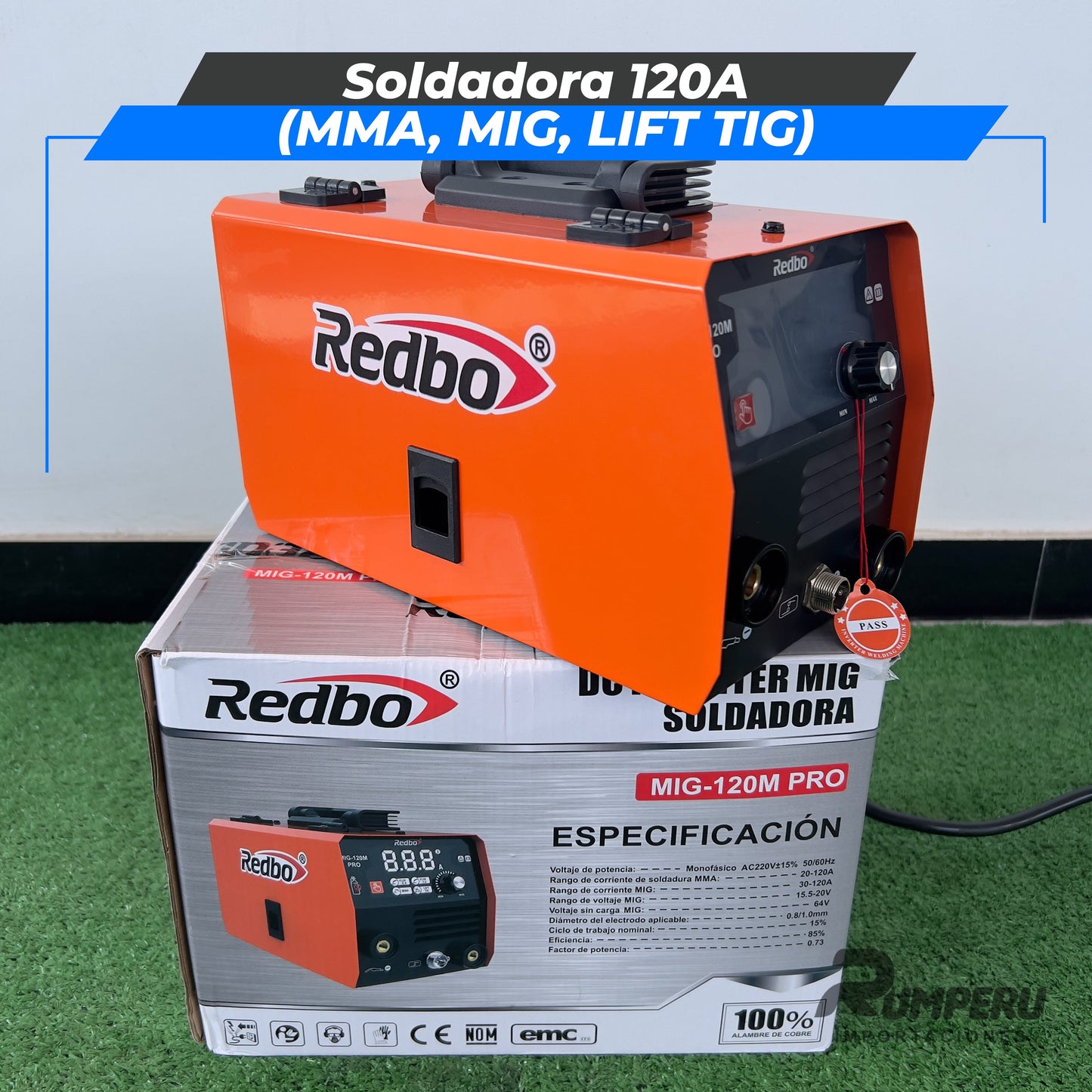 Soldadora Multiproceso 120 Amperios (MMA, MIG , LIFT TIG)