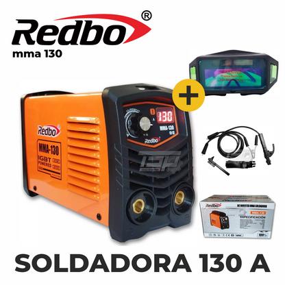 Soldadora Inversora 130A REDBO MMA-130 + Lentes