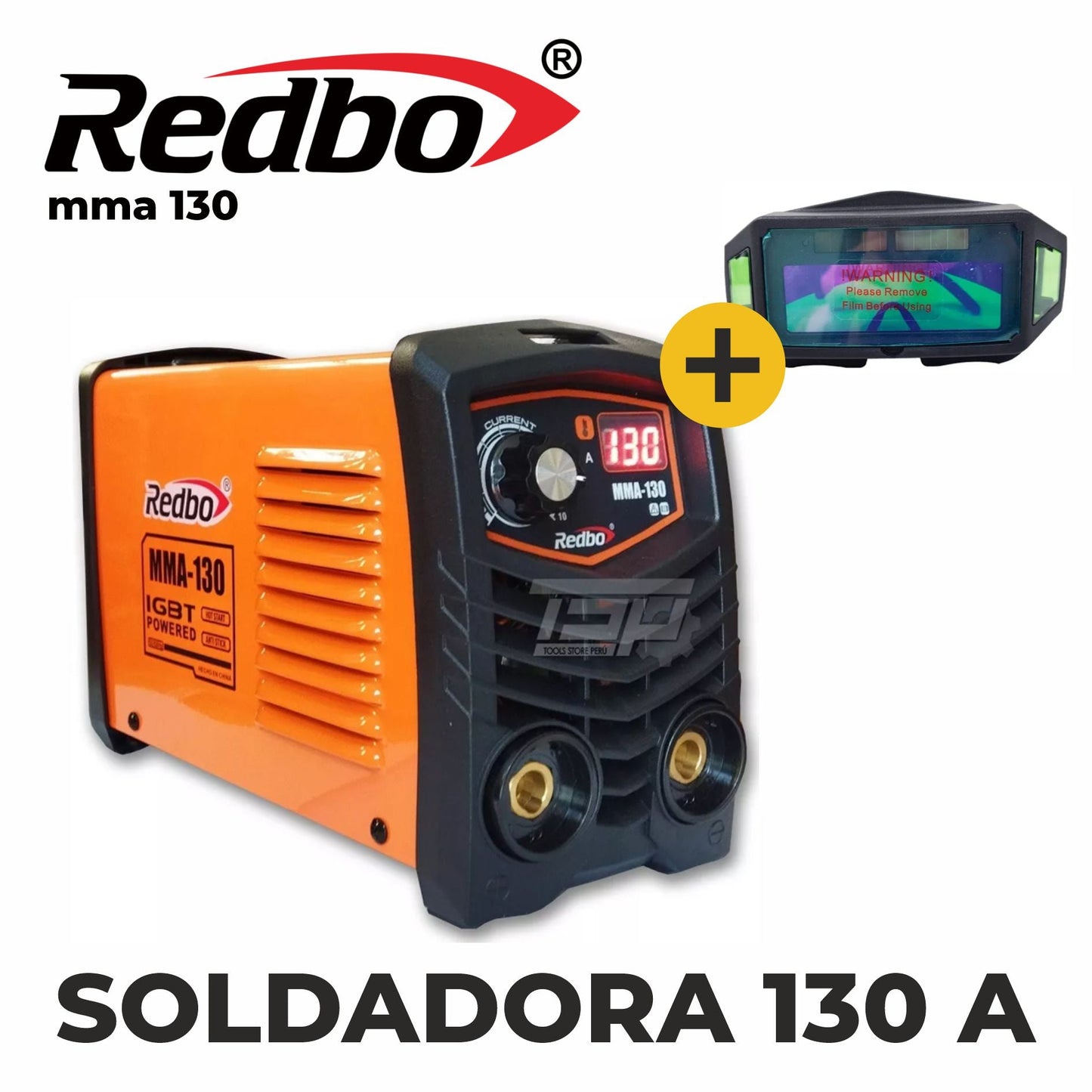 Soldadora Inversora 130A REDBO MMA-130 + Lentes