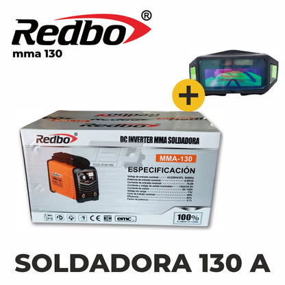 Soldadora Inversora 130A REDBO MMA-130 + Lentes