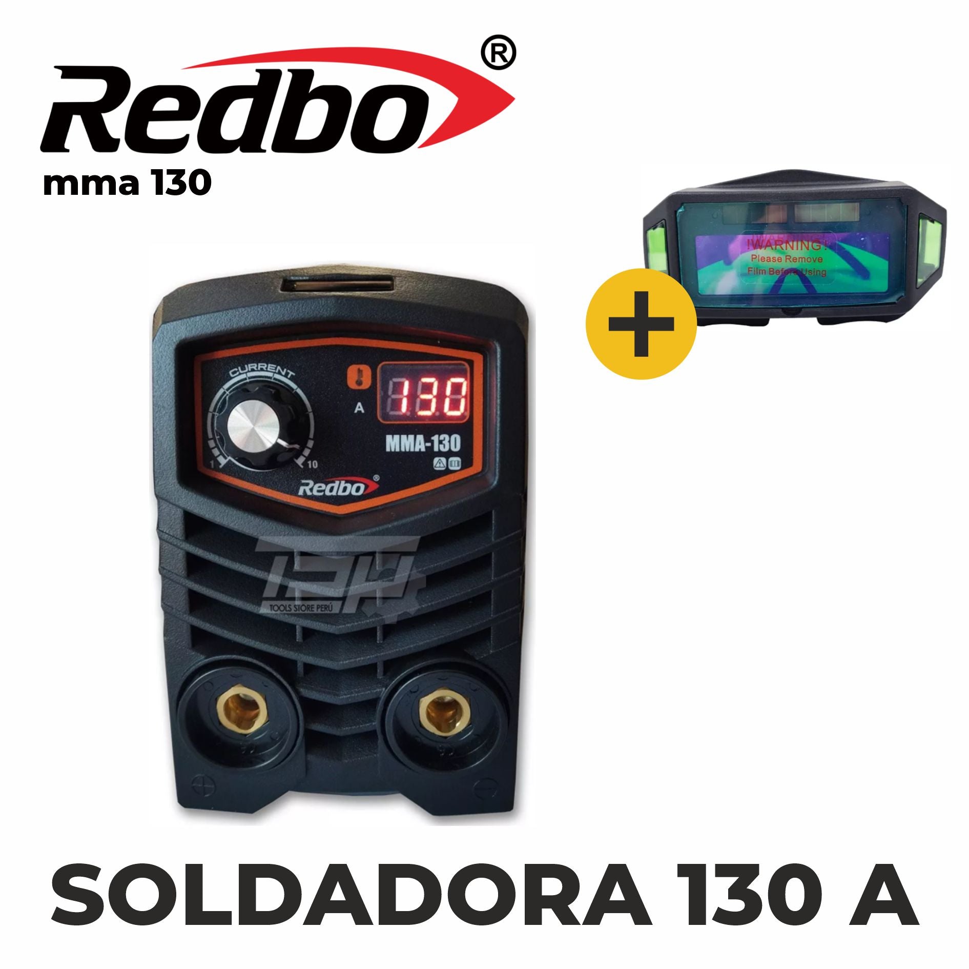 Soldadora Inversora 130A REDBO MMA-130 + Lentes