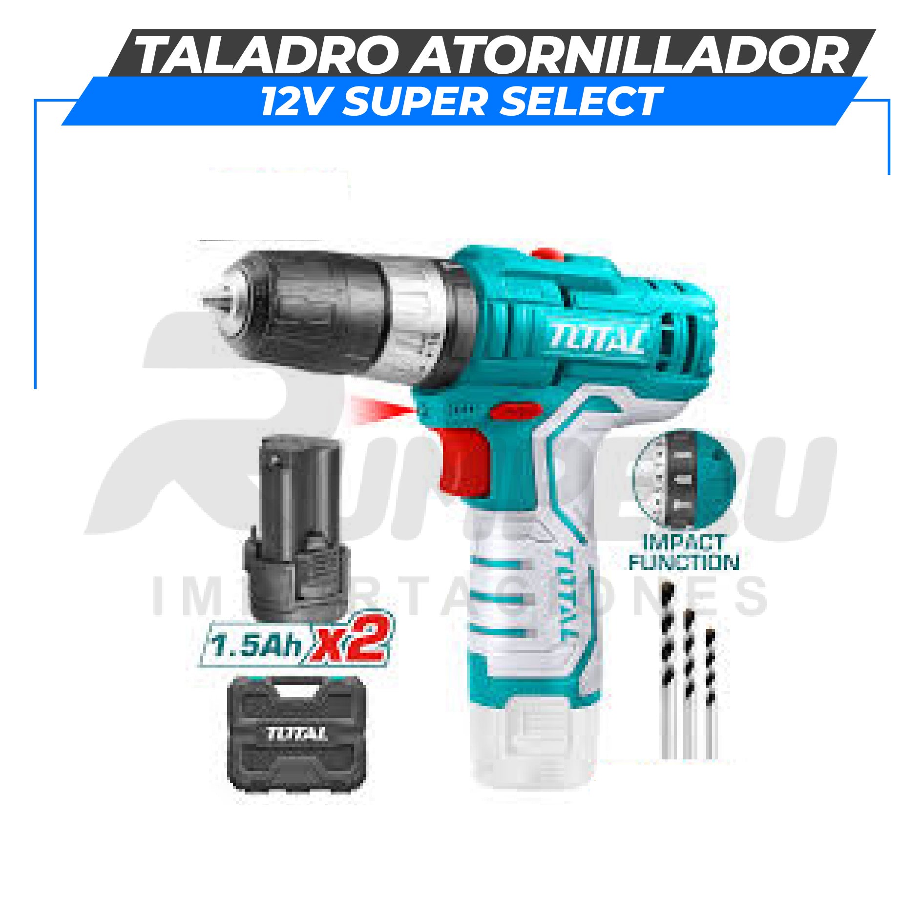 Taladro atornillador 12v super select